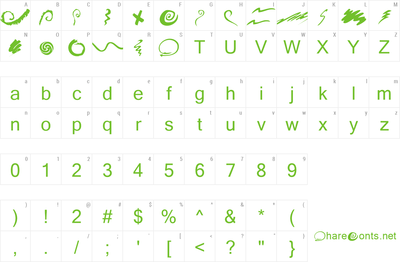 Font KR Swash Buckler preview